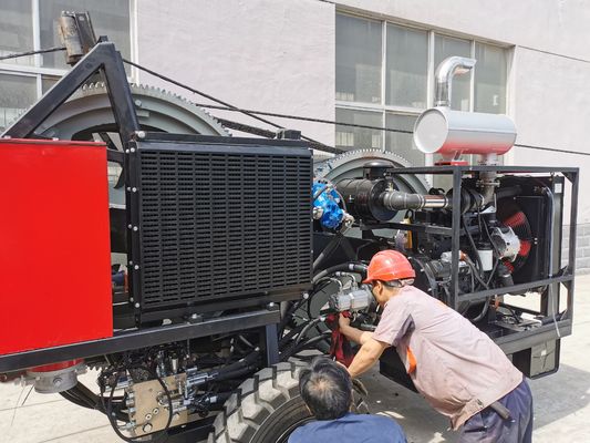 97kw 2x40kN hydrauliczny napinacz linki napowietrznej z pneumatycznym układem hamulcowym