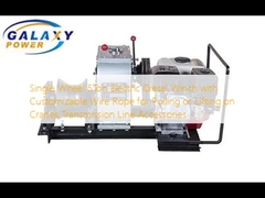 Wciągarka elektryczna/dieselowa z jednym kołem o udźwigu 5 ton z możliwością dostosowania liny stalowej do ciągnięcia lub podnoszenia na żurawiach i akcesoriach linii przesyłowych